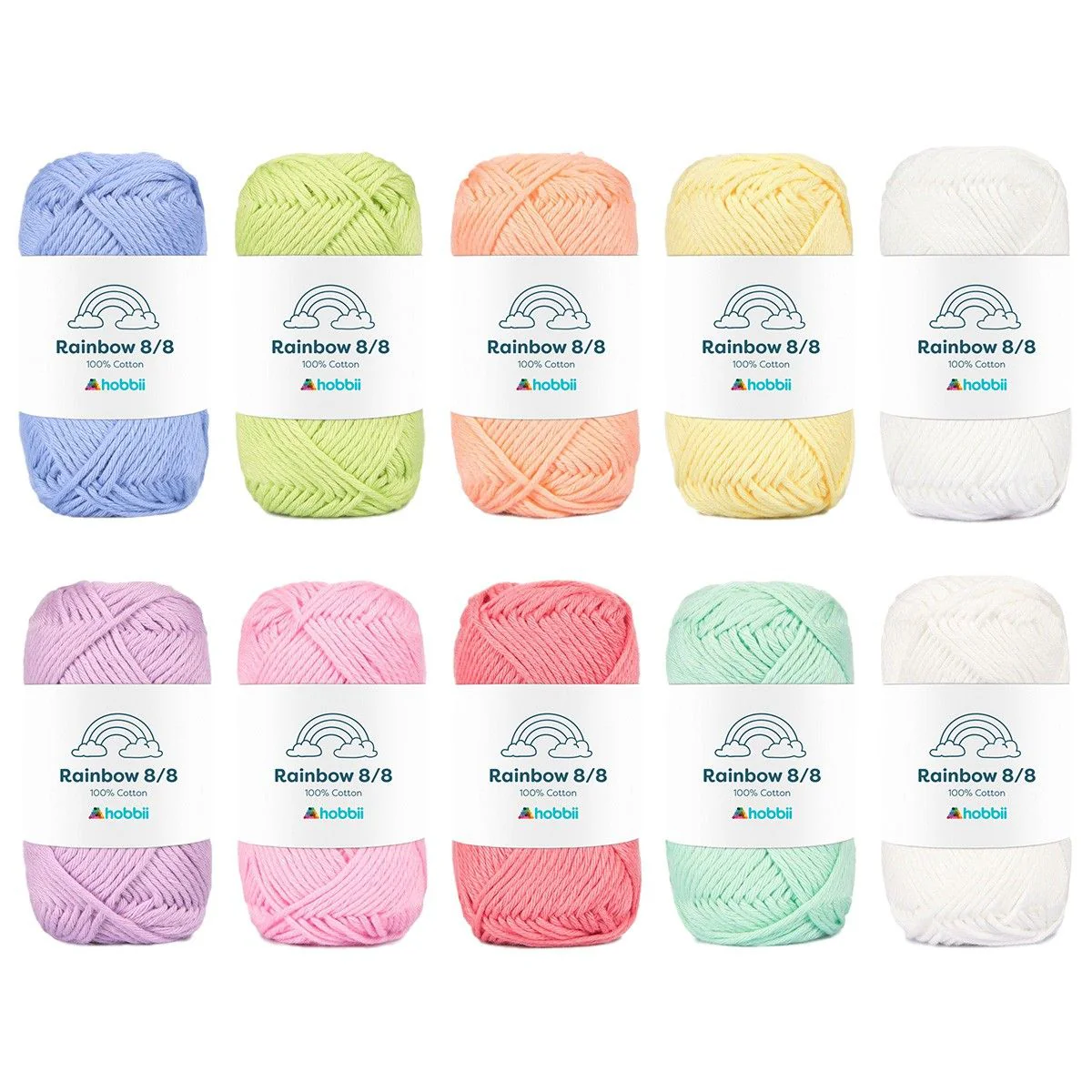 Rainbow Cotton 8/8 Color Pack - Zestaw 10 włóczek - Image 12