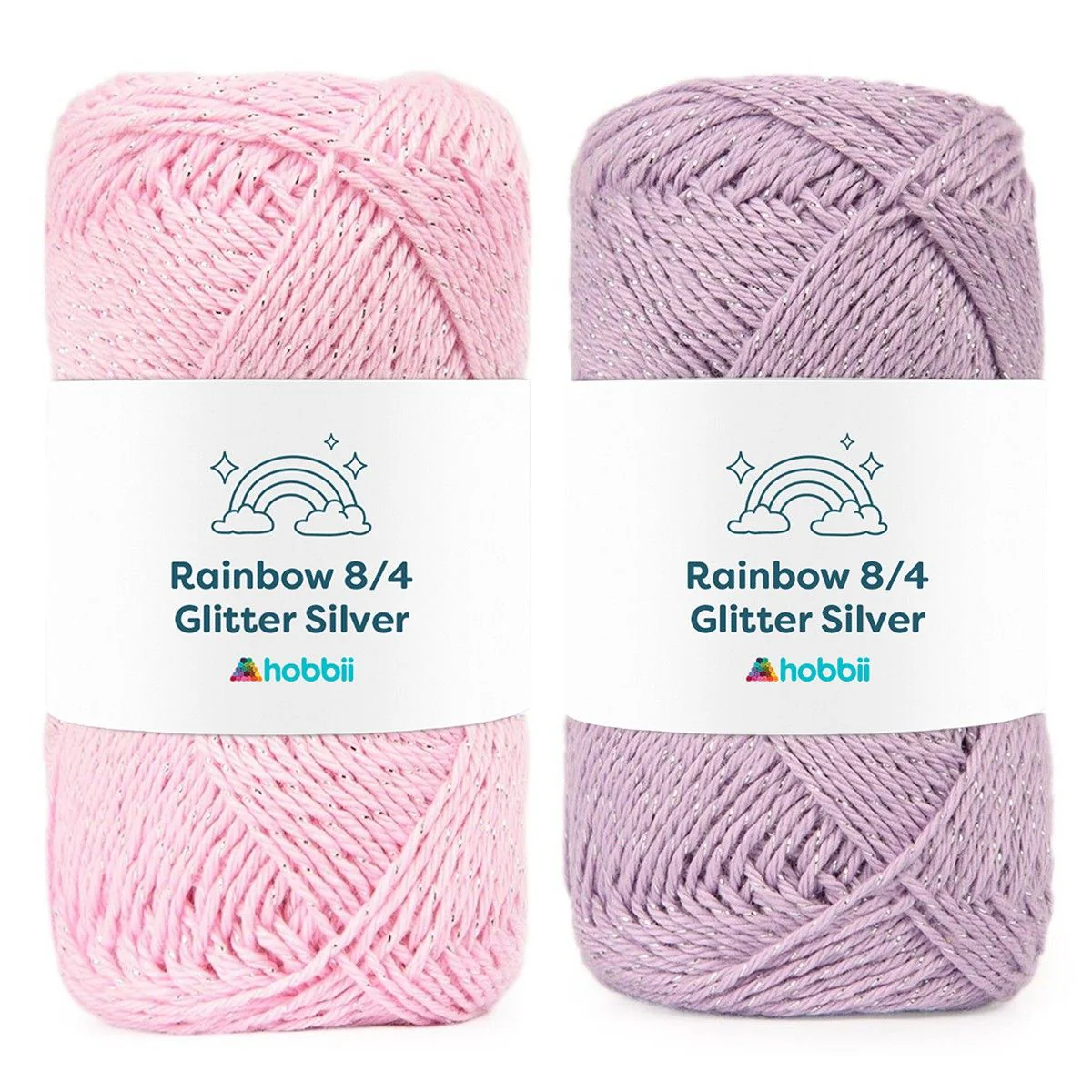Rainbow 8/4 Glitter Silver