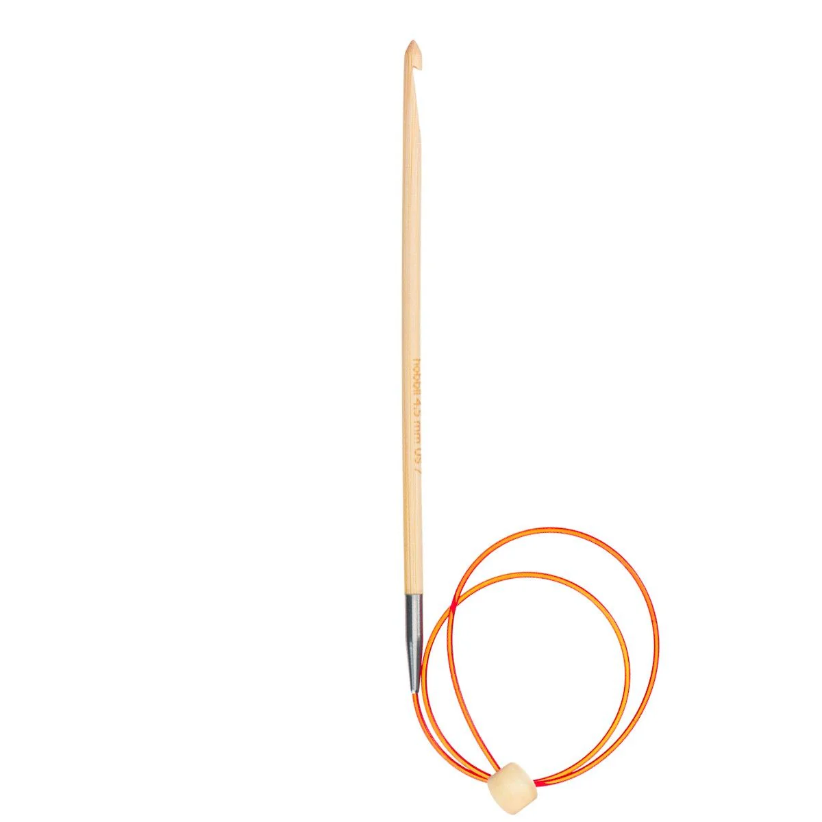 Bambusowe szydełko tunezyjskie z żyłką - 50 cm - Image 8